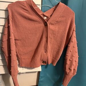 Moon + Madison 🌙 Button-Up Cardigan in Dusty Rose